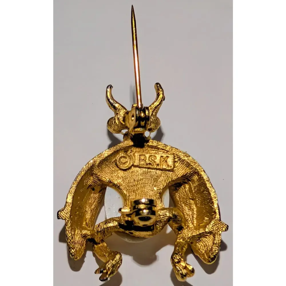 Vtg BSK Beetle Brooch 1.25